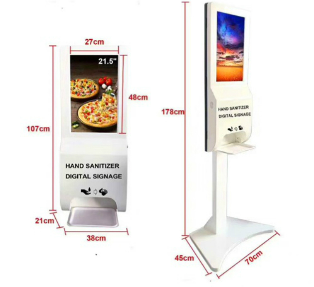 21.5寸洗手消毒廣告機(jī)疫情自動(dòng)消毒洗手機(jī)